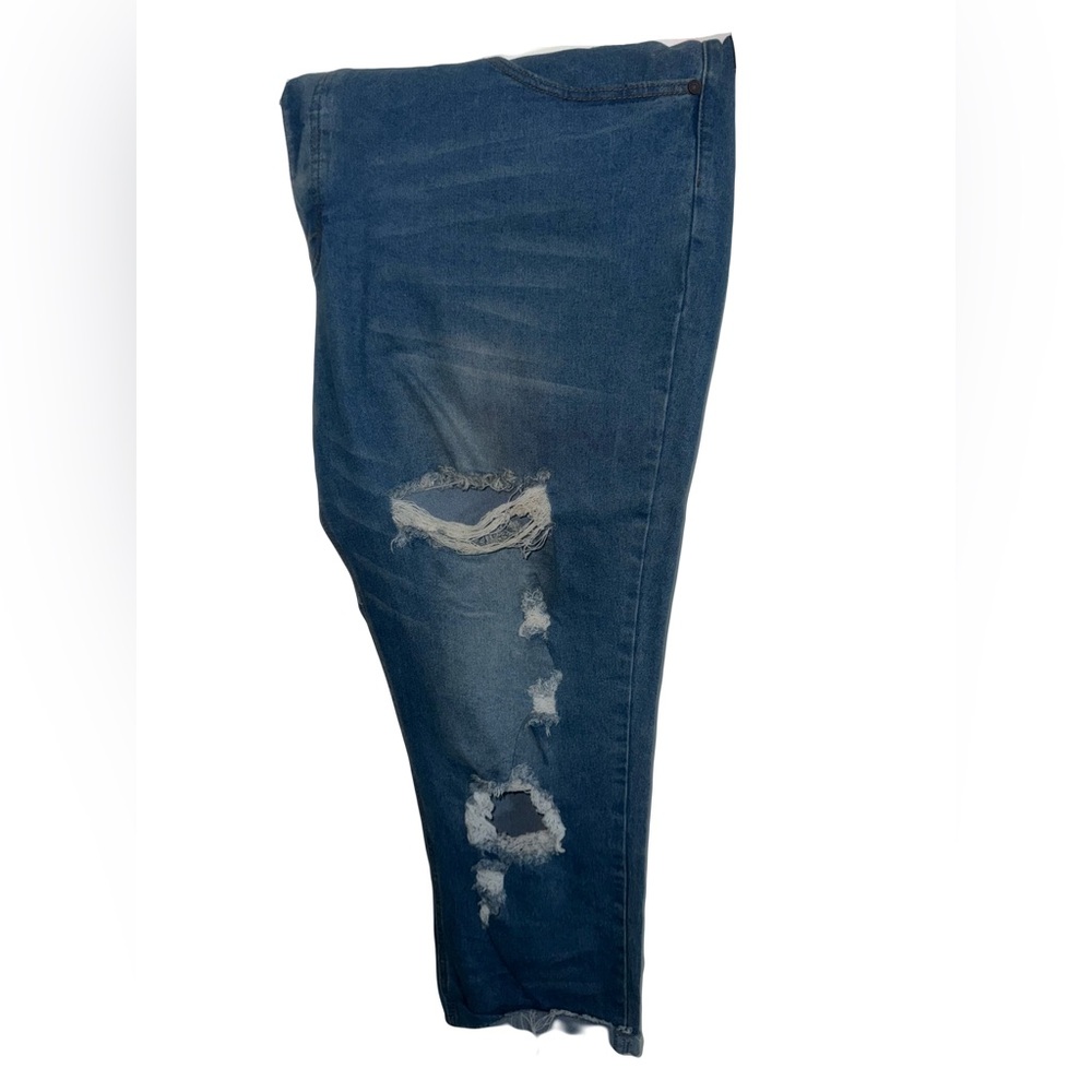 Distressed Blue Jeans